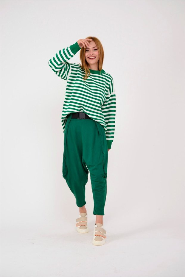 WOMEN'S BOHO BELT DETAIL SHALWAR PANTS