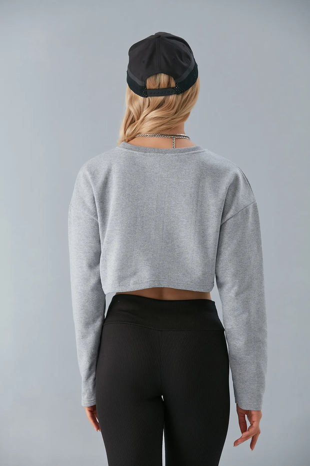 Basic Crop Sweatshirt - 6