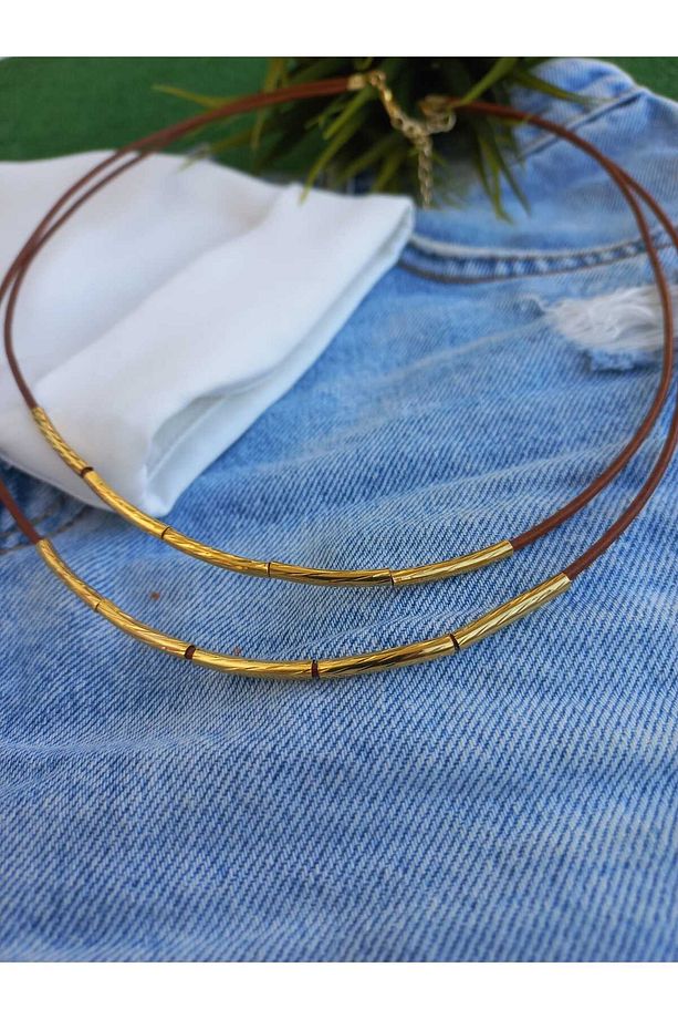 Trendy Basic Deri Kolye - 6