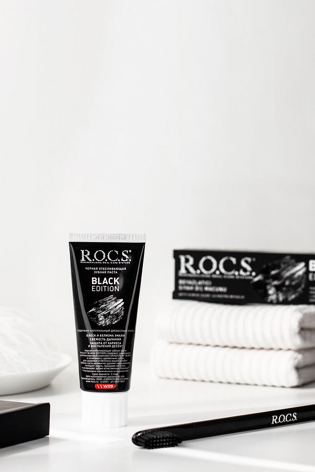 Rocs Black Edıtıon Kömür Beyazlatıcı Diş Macunu Ve Diş Fırçası - 5