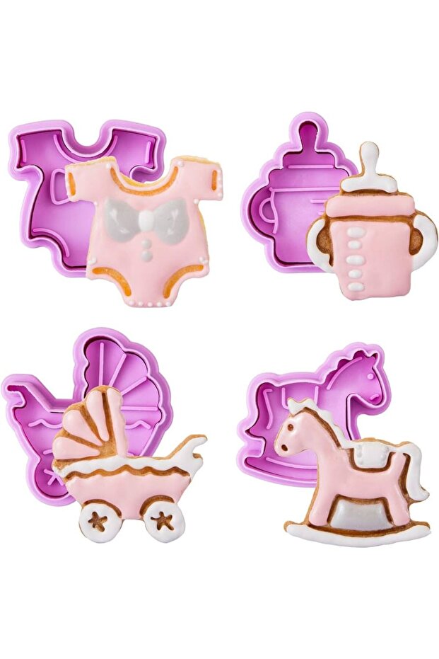 Plastic Basmatik Cookie Mold Baby Shower Assortment