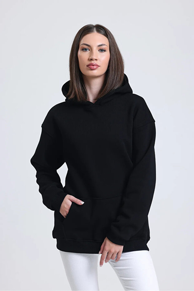 Basic Hooded Sweatshirt - 2