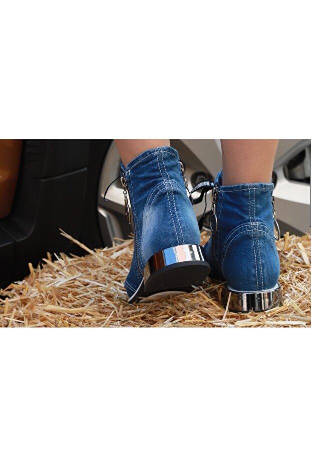 Kadın Mavi Kot Bot - 3