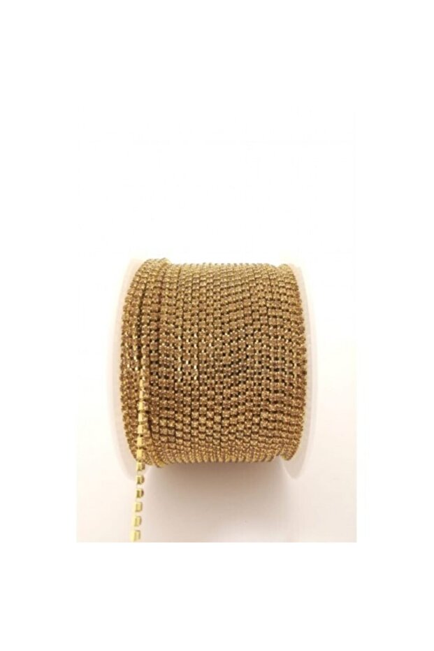 Champagne Crystal Glass Stoned Tight Strip Ss8-2 Mm 5 Meters