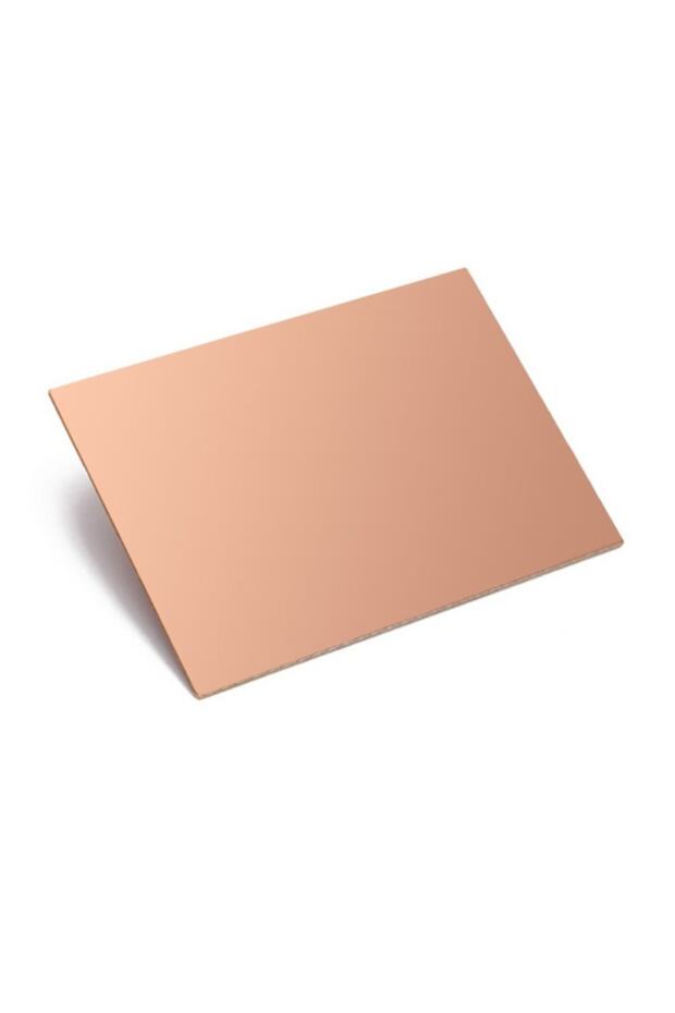 Bakırlı Deliksiz Baskı Devre Tek Taraflı Plaket 10cm X10cm - 1