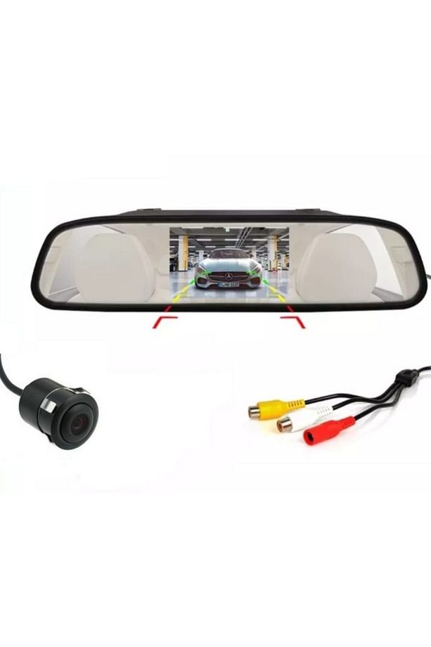 Kameralı Park Sensörü 4.3 '' Ayna Ekranlı Gri Sensör Full Set - 3