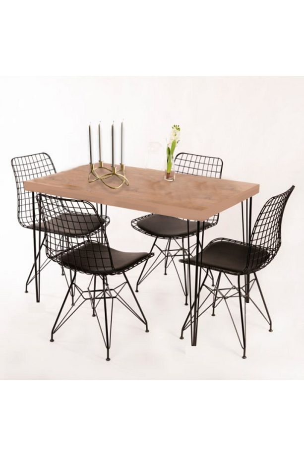 Masa Sandalye Takımı Atlantik Çam 70*110 Cm Masa 4sandalye Seti - 1