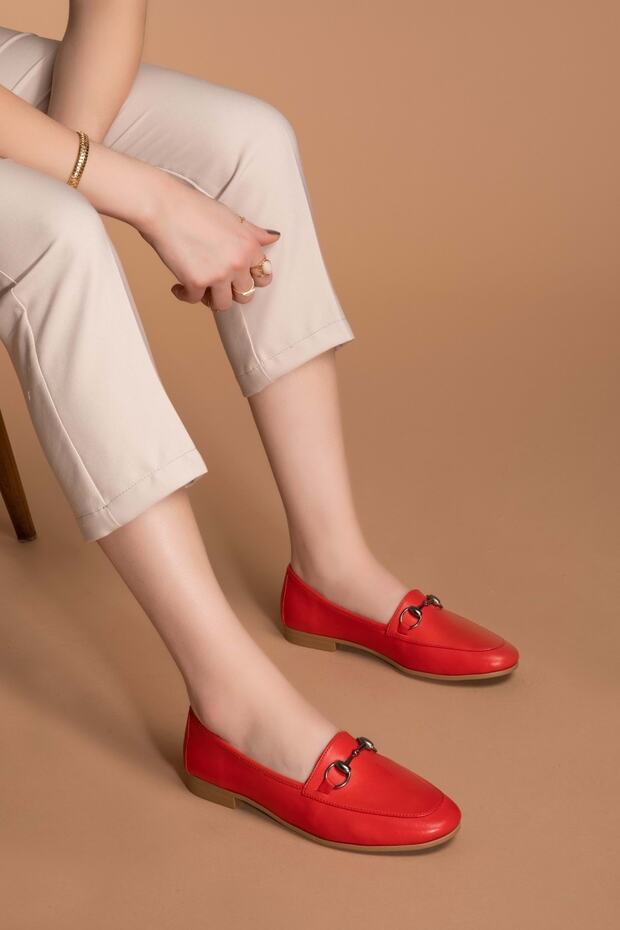 Kadın Kırmızı Babet - 3