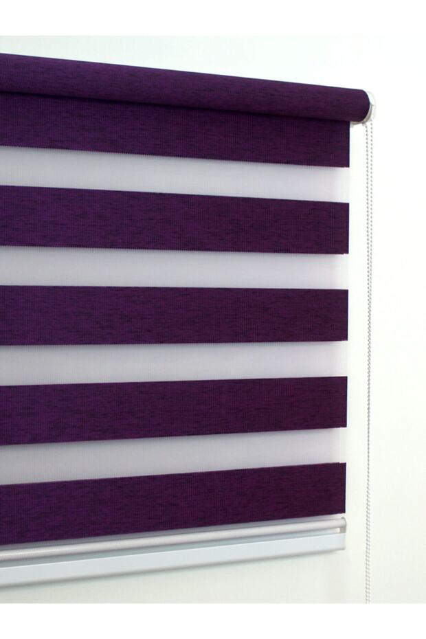 Mor Bambu Zebra Stor Perde - 1