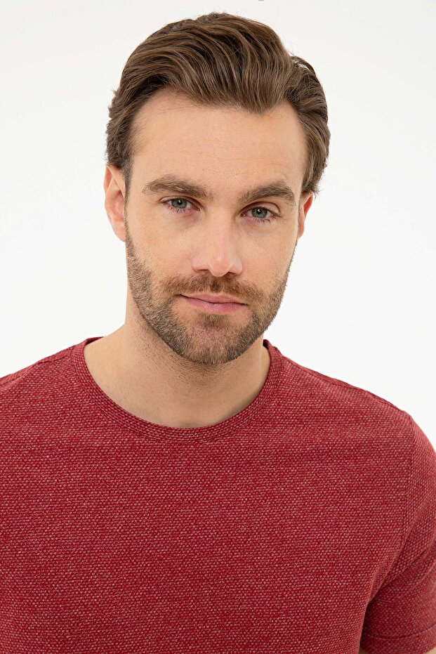 Burgundy Slim Fit Crew Neck T-Shirt