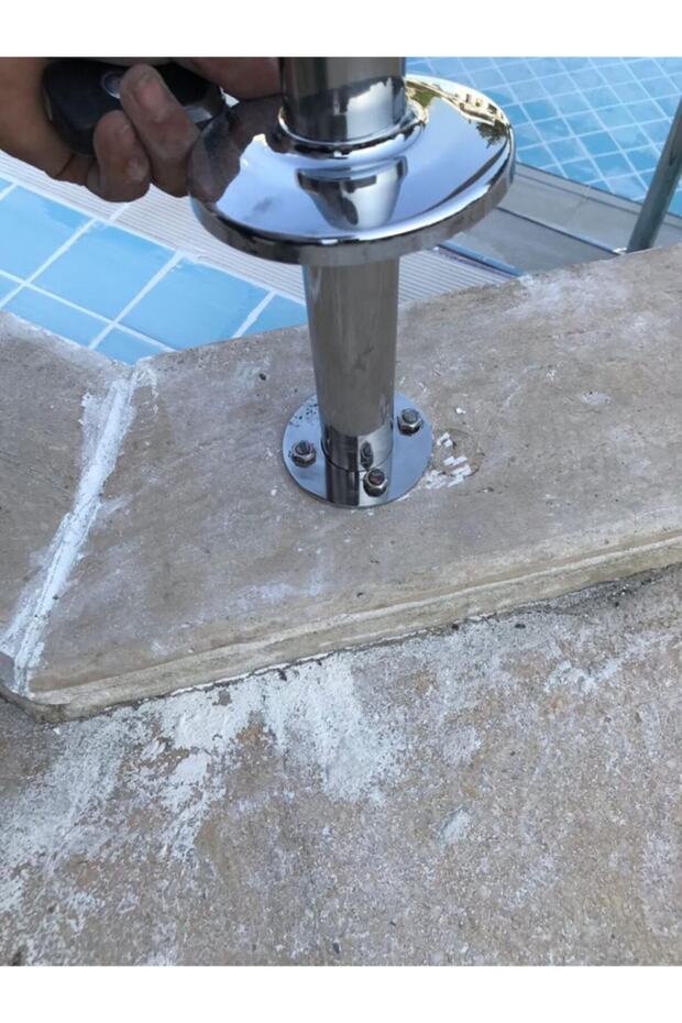 Paslanmaz Çelik Havuz Merdiven Tutamağı, Beton Merdiven Tutamağı Yüzme Havuzu Merdiven Tutamağı - 3