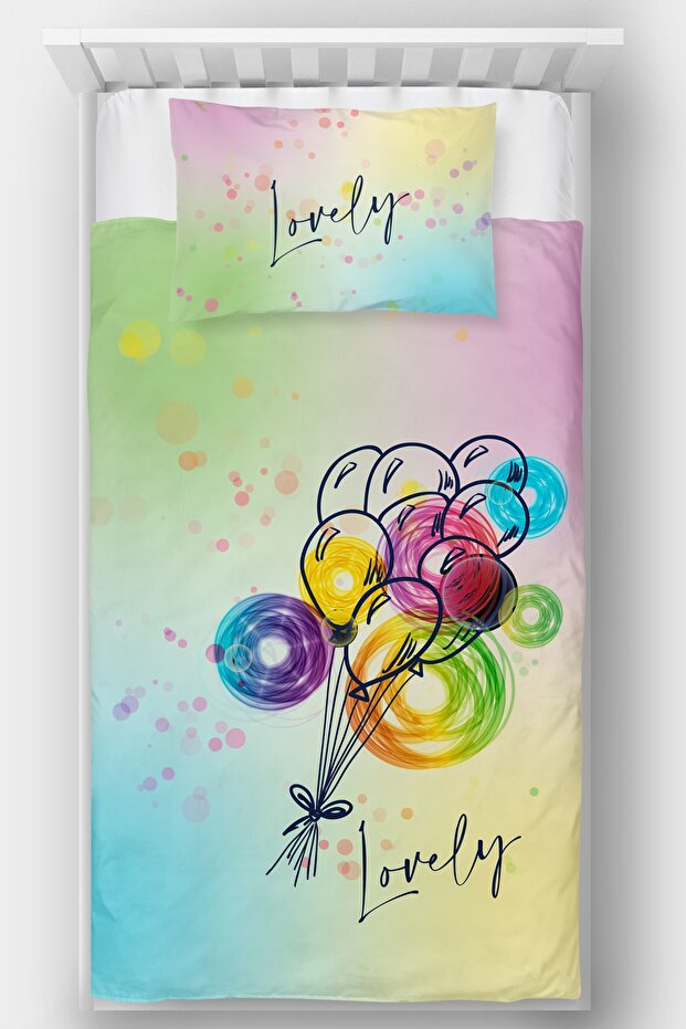 Colorful Balloons Single Bedspread