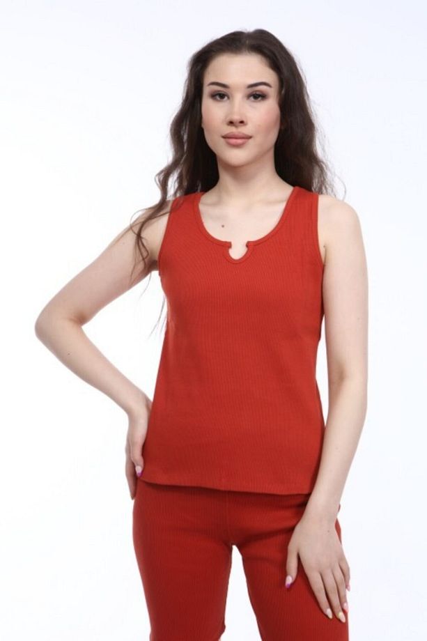 Kiremit Fitilli Basic Kaşkorse Örme Atlet - 2