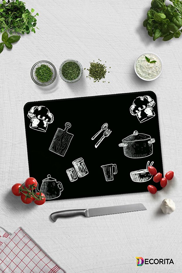 Black Board | Glass Cutting Board - Glass Cutting Board | 30cm X 40cm