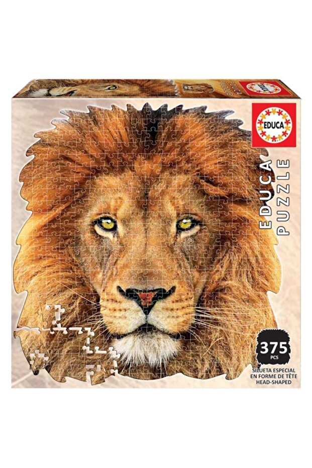 Hayvan Yüzü Şekilleri Serisi Aslan 375 Parça Puzzle - 1