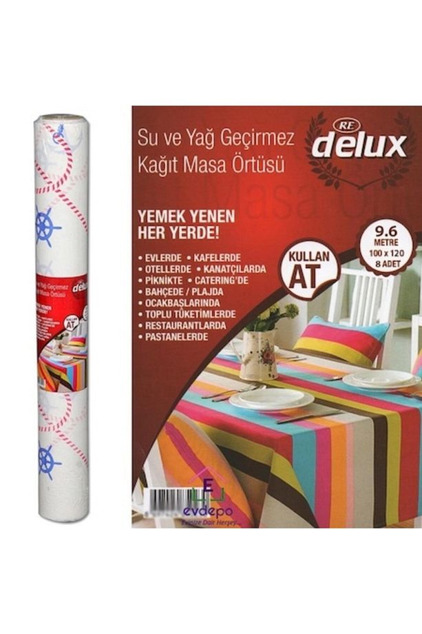 9.6 Mt Kullan At Kağıt Masa Örtüsü (renkler Stok Durumuna Göre Karışık Olarak Gönderilecektir) - 1
