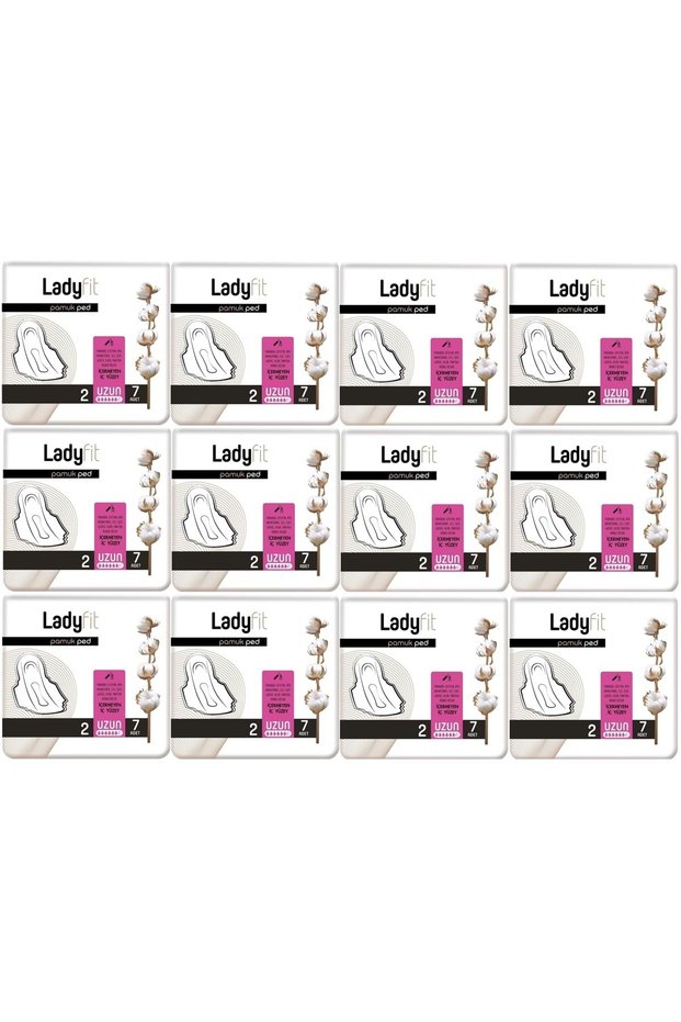 Ladyfit Cotton Pad Long Set of 12 (Inner Piece 84) (12pk*7)