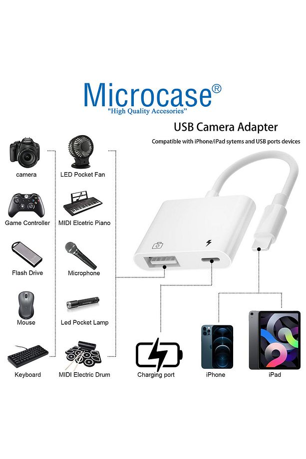 USB 3.0 iPhone iPad Lightning Şarj ve Kamera Adaptörü PD30 - AL4115 - 6