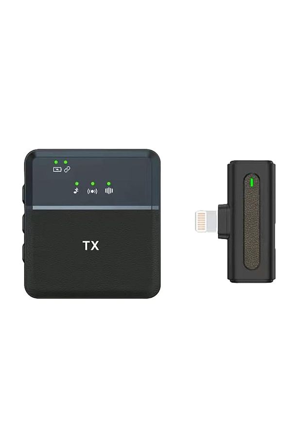 Lightning Girişli Profesyonel Wireless Kablosuz Yaka Mikrofonu Lavalier - AL4127 - 1