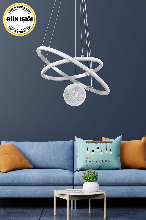 Gri Kasa Modern Tasarım Şeker Top Camlı Led Avize - 1