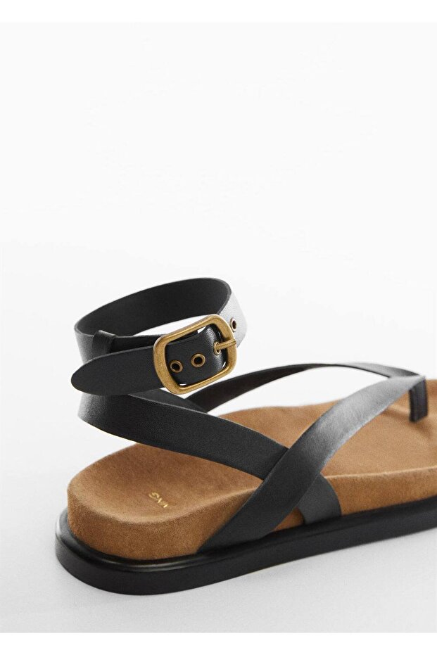 Tokalı Deri Sandalet - 3