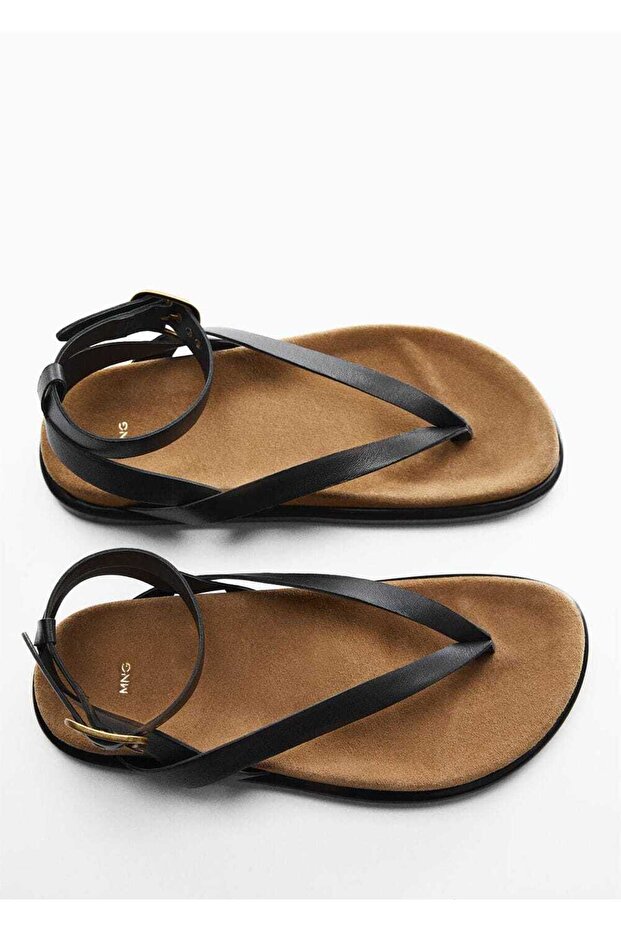 Tokalı Deri Sandalet - 4