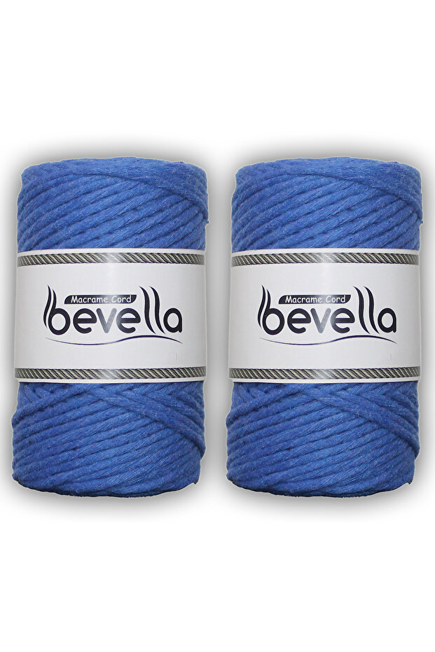 Scannable Macrame Thread Single Twist 3 mm Scanned Macrame Polyester Cotton Thread 2 x 250 gr