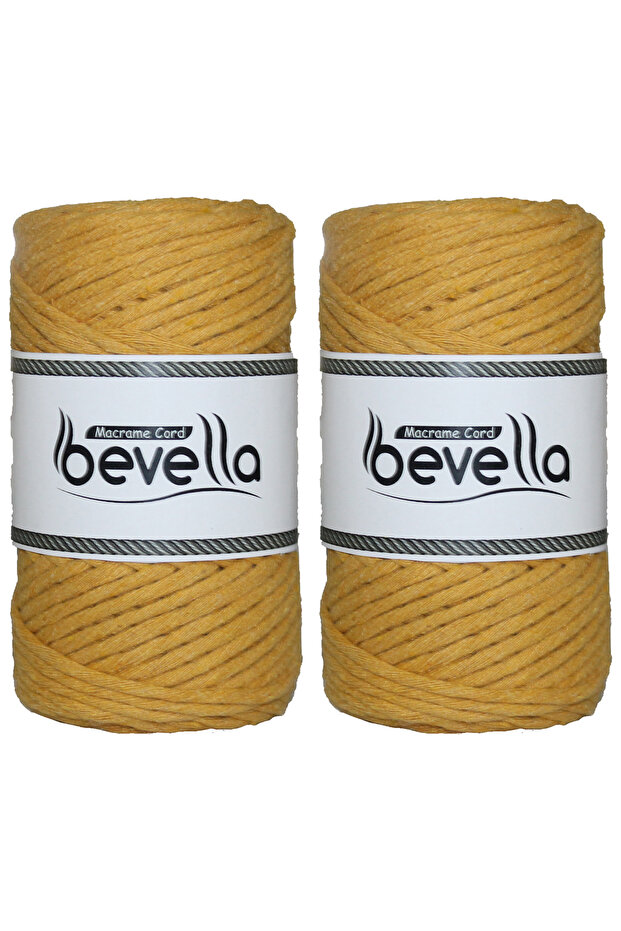 Scannable Macrame Thread Single Twist 3 mm Scanned Macrame Polyester Cotton Thread 2 x 250 gr