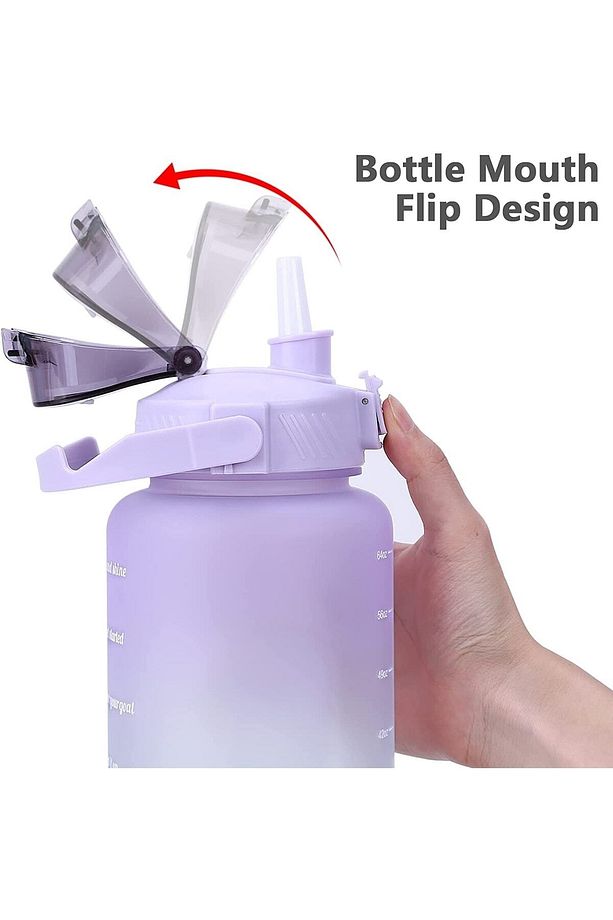 The Bottle Motivasyonel 2li Su Matarası Su Şişesi Suluk 2lt 750ml Yavrulu Tritan Su Şişesi Suluk - 7