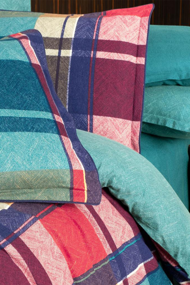 Markis Yeşil Tek Kişilik %100 Pamuk Flanel (Pazen) Nevresim Takımı - 5