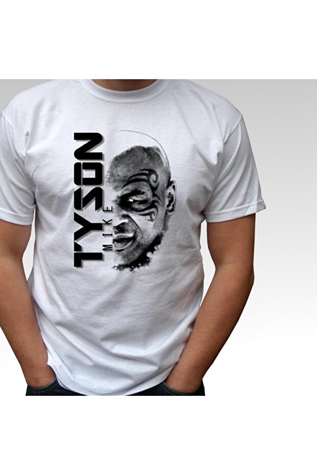 Mike Tyson white t-shirt