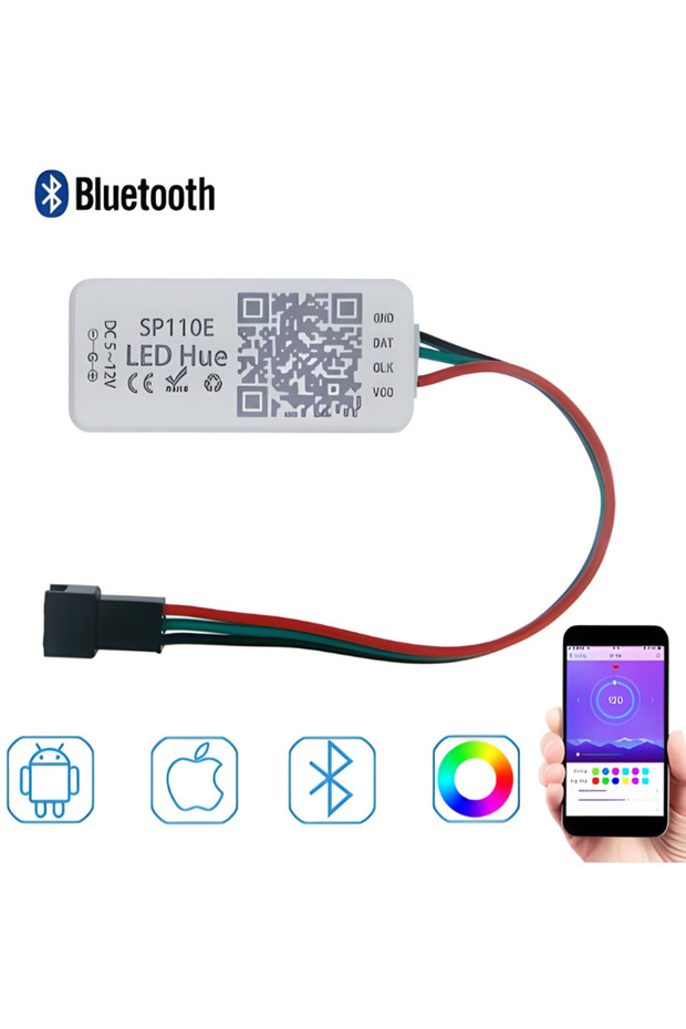 SP110E Pixel ARGB Led Kontrol Cihazı Adreslenebilir Şerit Led Kontrolcüsü - 1