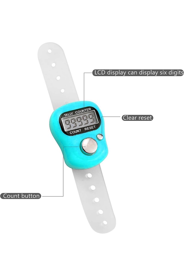 Sports Counter Chanting Ring Tasbih Electronic Tasbih Chanting Counter Digital Tasbih Pulling (1 Piece)