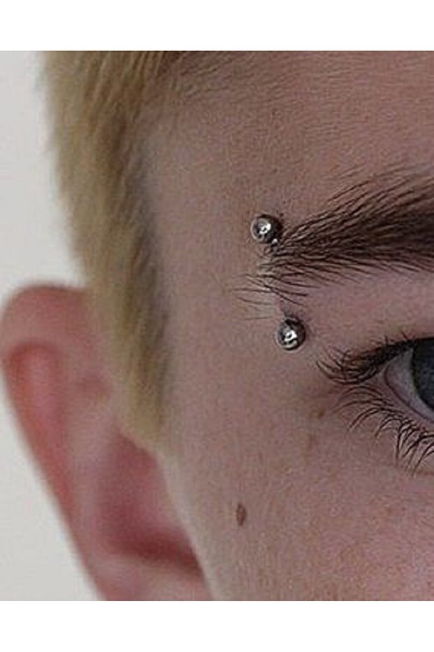 Çelik kaş pirsingi - 5