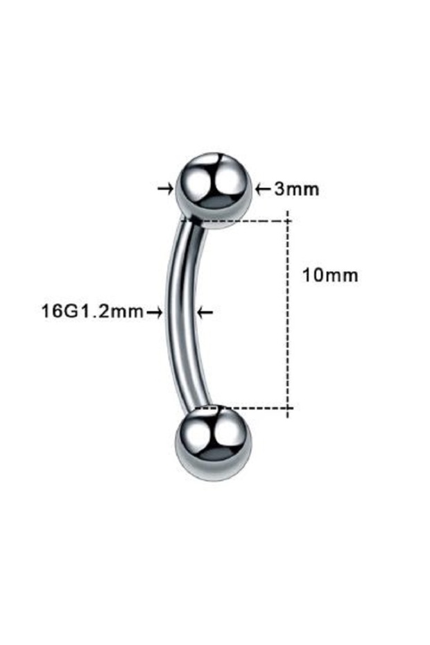 Çelik kaş pirsingi - 3