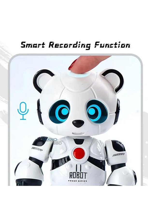 Akıllı Panda Söylediklerini Tekrar Etsin Ses Kayıt Edip Konuşan Şarjlı Oyuncak Robot - 4