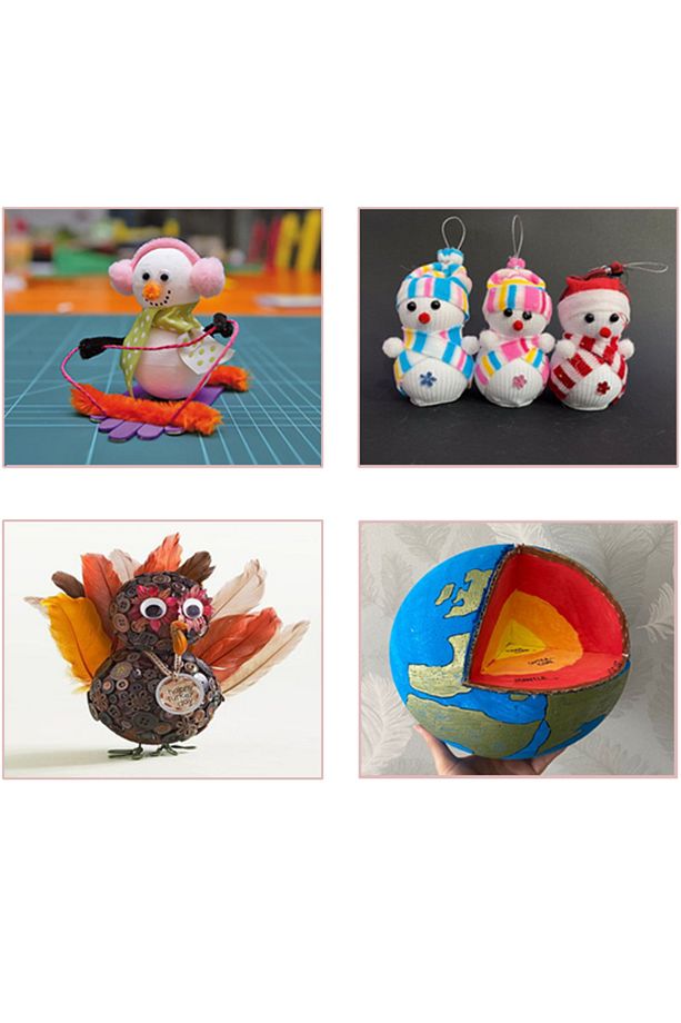 Strafor Top 8 CM Köpük Top Kapı Süsü Gezegen Sistemi Strafor Köpük Top 8cm 5 ADET - 6