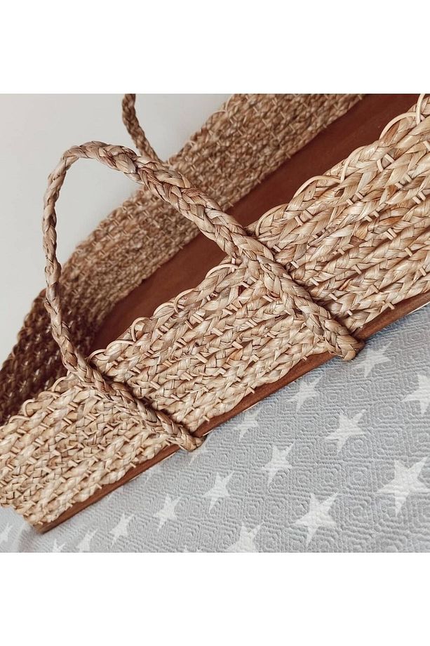 Hasır Bambu Rattan Puset Bebek Bezi Değiştirme Puset ( Minder Yastık Dahil Değildir) - 7