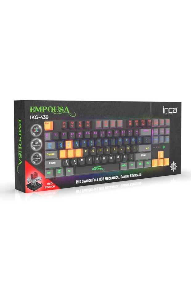 IKG-439 Empousa Red Switch Full Rgb Mechanıcal Keyboard - 7