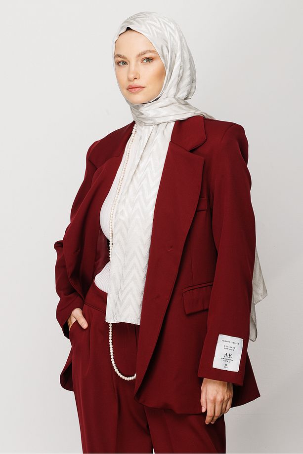 Zikzak Desen Parlak Jakar Şal - 3