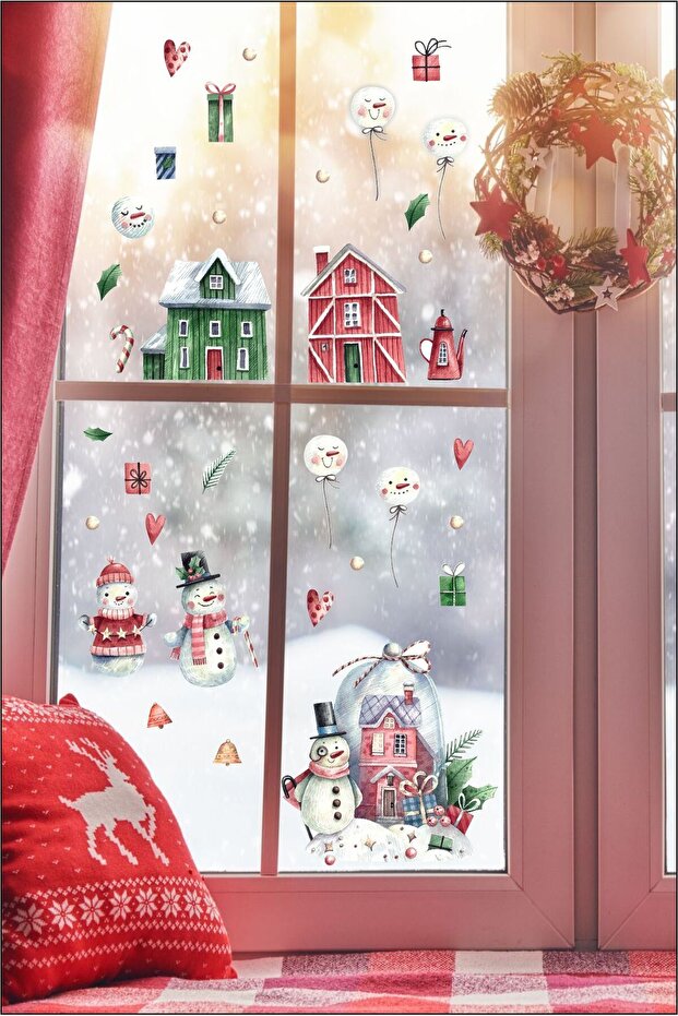Snowman Baby Kids Room Themed Sticker, Christmas Sticker Set