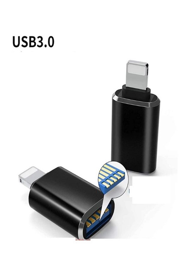 USB 3.0 OTG Adaptörü iPhone 14 13 12 11 Pro XS Max XR X 8 Plus 7 6s iPad Lightning Erkek USB... - 2