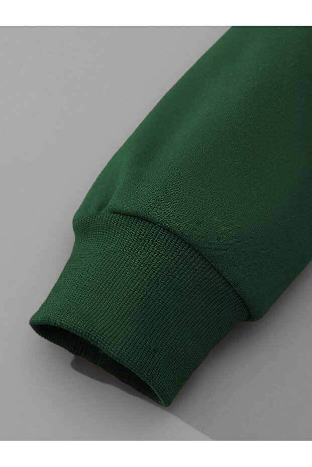 Bear Patterned Thermal Lined Sweat Green - 4