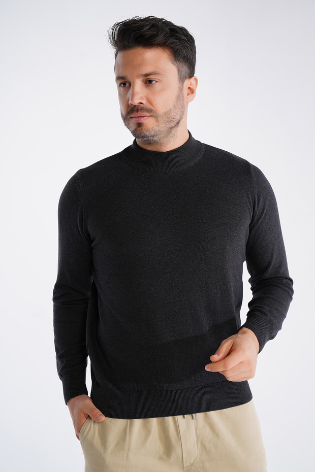 Antra Men's 100% Cotton Half Turtleneck Knitwear Sweater