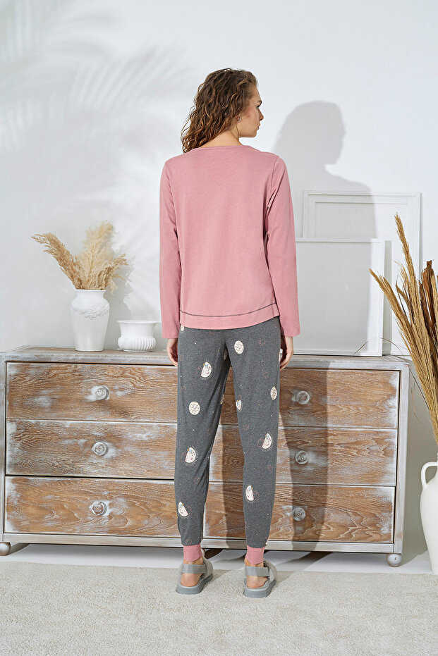 طقم بيجامة مطبوع 14969 - 3