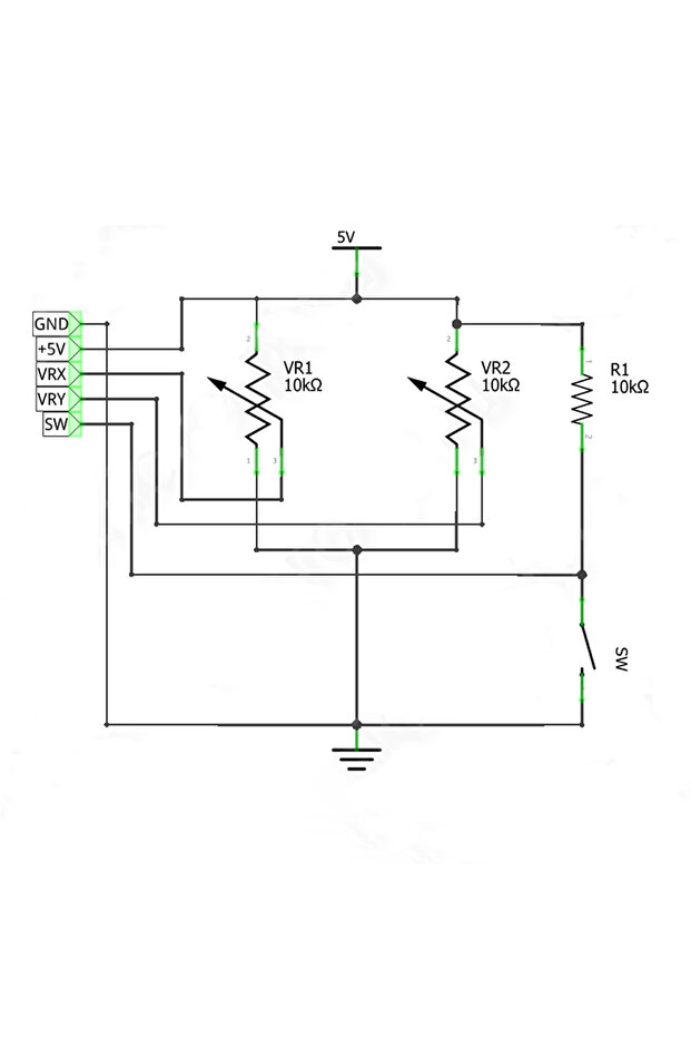 Ky-023 Çift Eksen Analog Joystick Modül Xy Ps2 Oyun Konsol Kol Kumanda Rc Araba Robot - 7