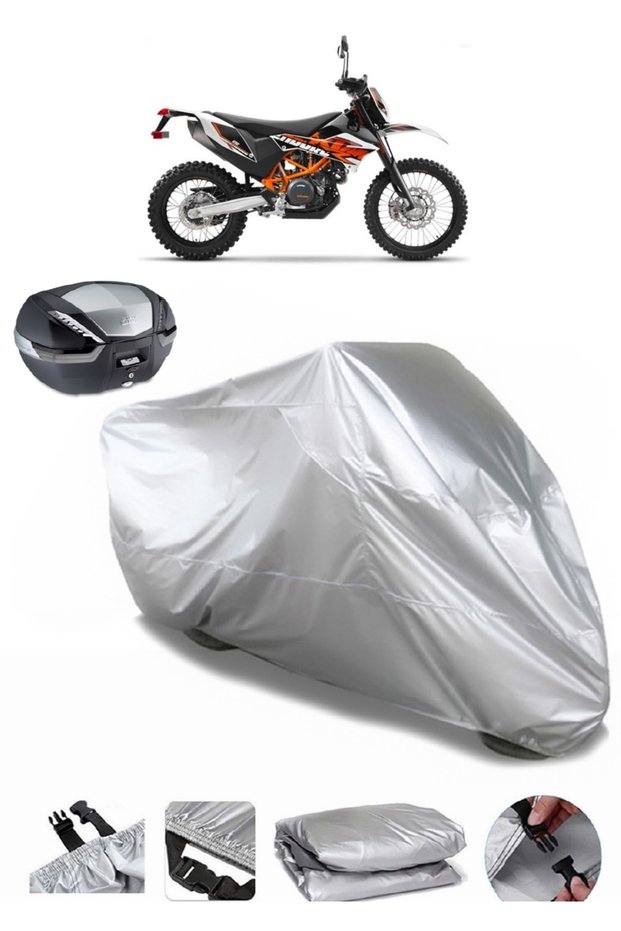 Ktm 690 Enduro R Rear Bag Compatible Tarpaulin Premium Quality Motorcycle Tarpaulin