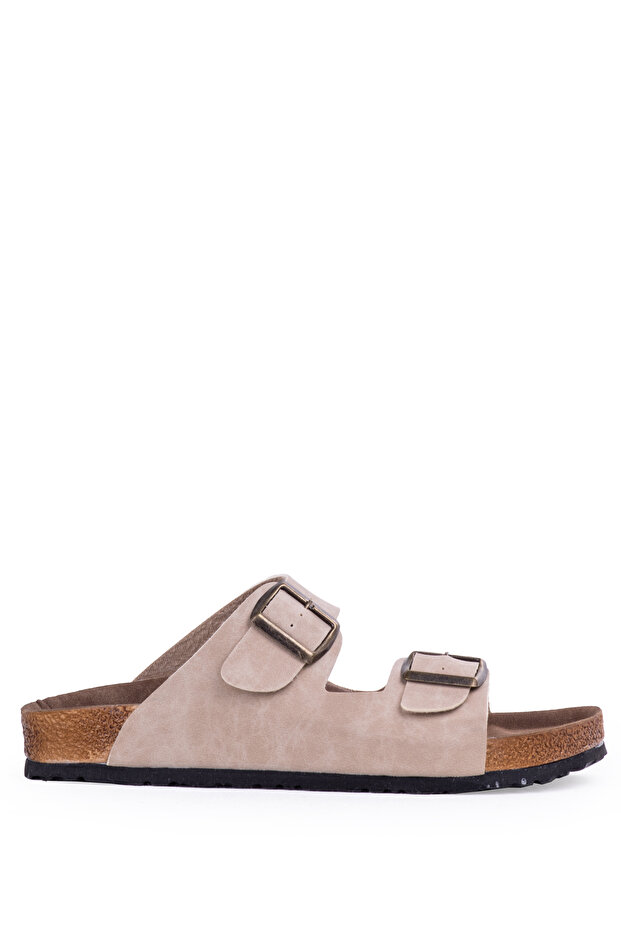 Two Buckle Men's - Unisex Women's Men's Arizona Beige Slippers Summer Orthopedic