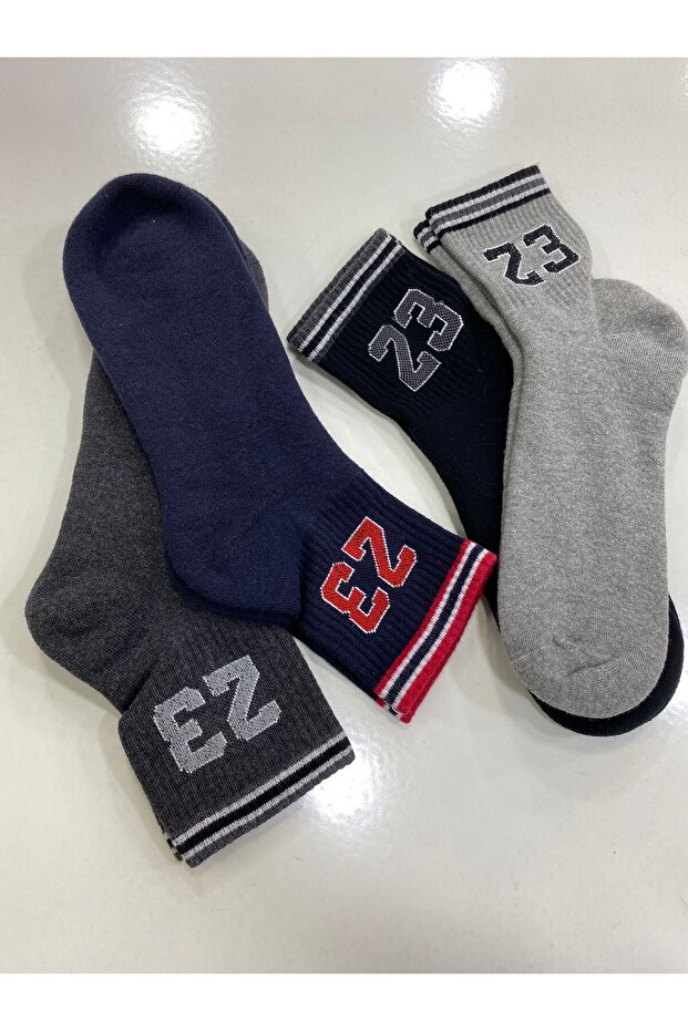 4 PAIRS OF THICK SEAMLESS MEN'S TOWEL SOCKS