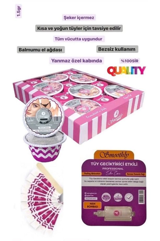 Silver Sedefli Formül Kalıp Soyulabilen (PENTA) Ağda 1.5kg Sir Ağda Seti - 1